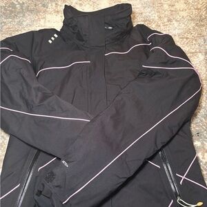 Women's Black Jacket with Pink Accents